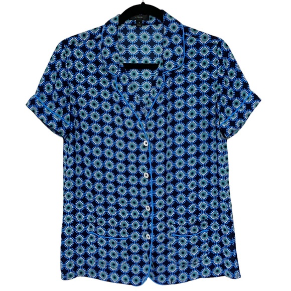 J. Crew Lightweight Pajama Style Button Up Shirt - Picture 2 of 9